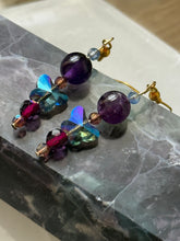 Load image into Gallery viewer, Amethyst butterfly earrings
