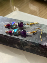 Load image into Gallery viewer, Amethyst butterfly earrings
