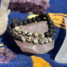 Load image into Gallery viewer, Dalmatian jasper aromatherapy bracelet
