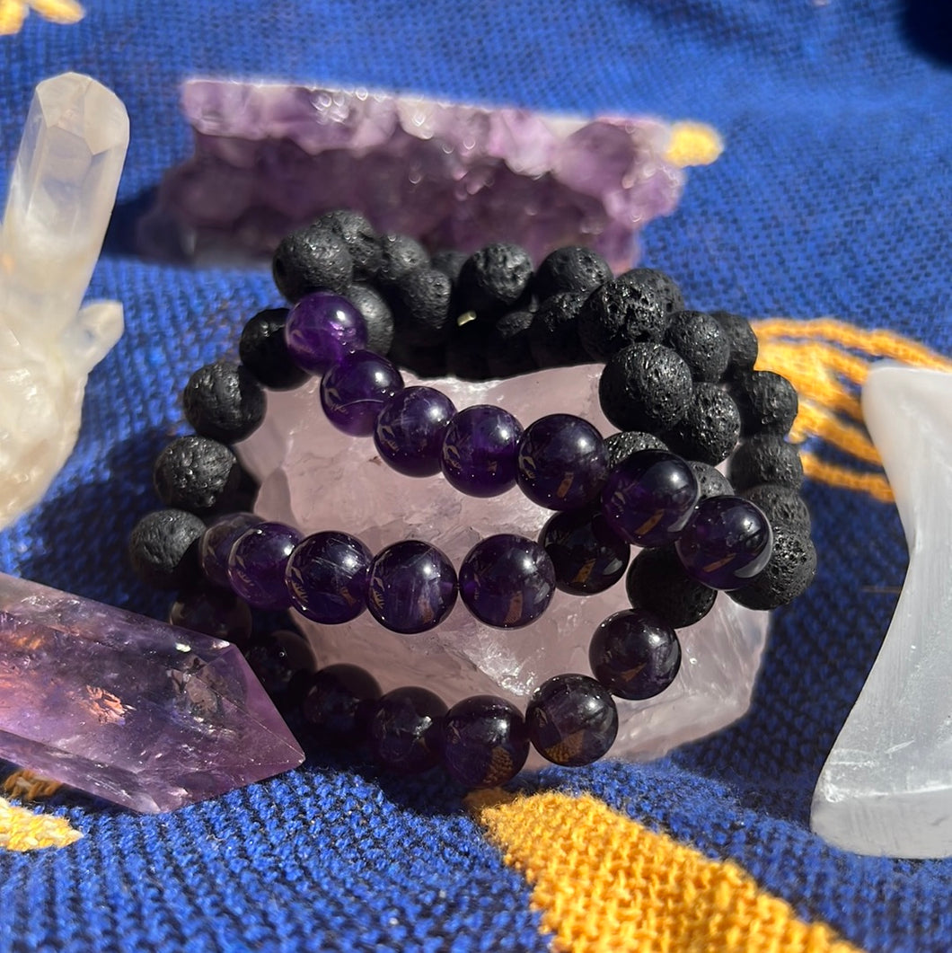 Amethyst aromatherapy bracelet